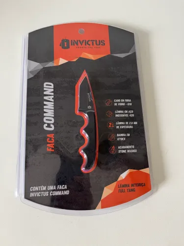 Faca tática. EDC. Command Full Tag. INVICTUS