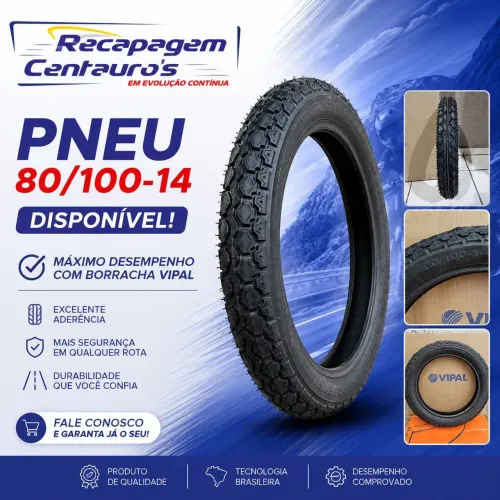 Pneu 80/100-14 REMOLD