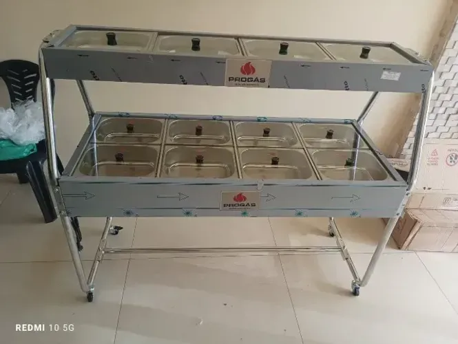 BUFFET TERMICO 8 CUBAS  4 FRIAS