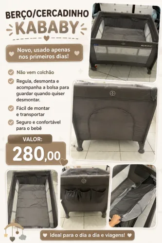 Berço/cercadinho Kababy