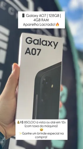 Samsung a07 novo lacrado 128gb