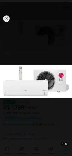 Ar condicionado LG Inverter 9000BU novo