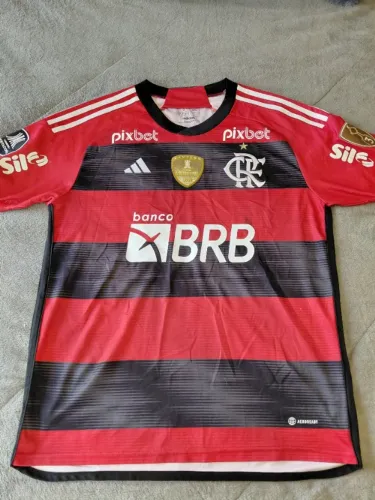 CAMISA FLAMENGO LIBERTADORES 2023 VERSÃO JOGADOR BRUNO HENRIQUE 27