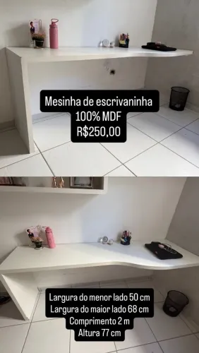 Escrivaninha projetada em MDF
