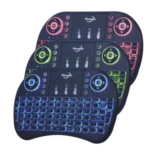 Mini Teclado Sem Fio Com Leds RGB Recarregável 