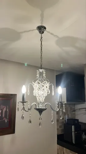 Lustre candelabro 3 braços 