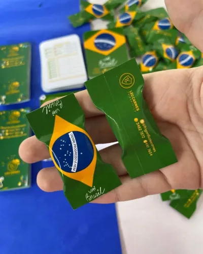 Bala personalizada Mimo Copa do mundo Bandeira do Brasil 50UN