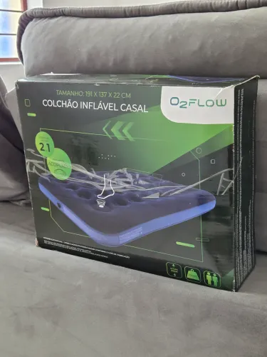 Colchão inflável casal - usado só uma vez