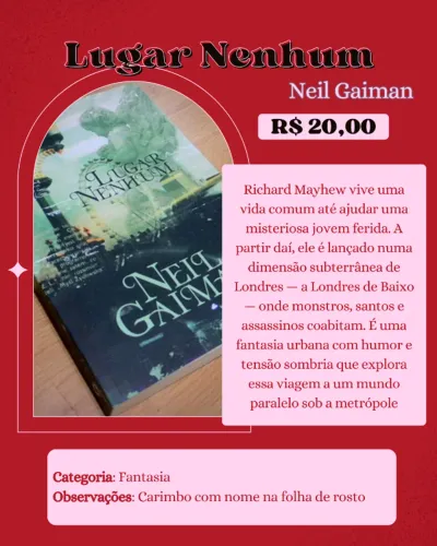 livro lugar nenhum neil gaiman