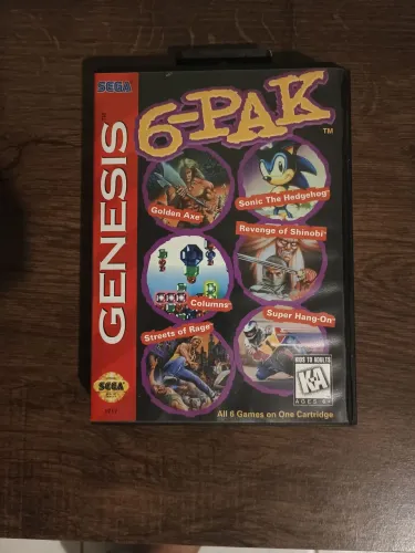 Cartucho do mega drive 6 em 1 ORIGINAL