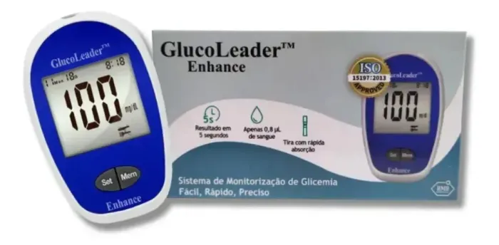 Medidor de Glicose GlucoLeader Enhance - Novo na Caixa