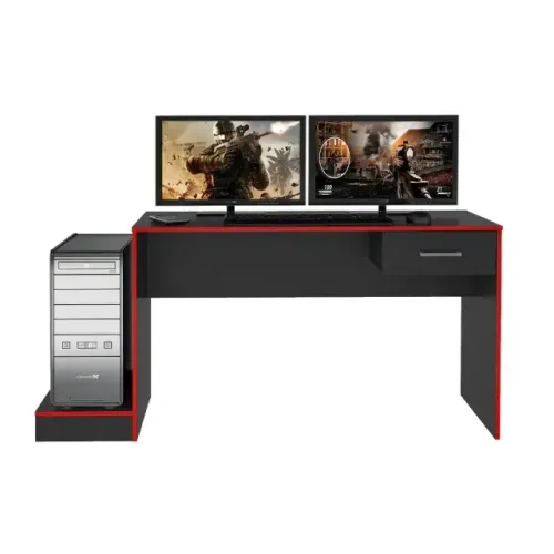 Escrivaninha Gamer Preto/Vermelho a Pronta Entrega