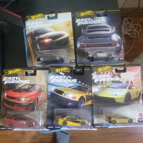 Hot Wheels Premium - Set Velozes e Furiosos - Lancer, Civic, Lamborghini, Porsche