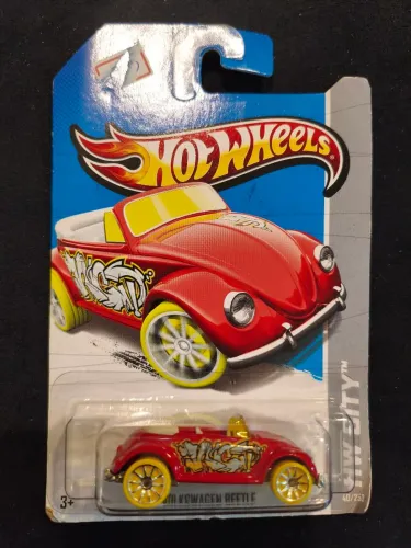 Hot Wheels Fusca Beetle Volkswagen vermelho conversível