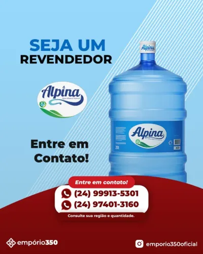 Galão de Água 20L alpina - Preço para revenda