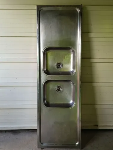 Pia duas cubas inox