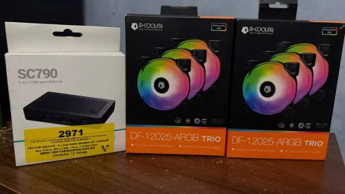 KIT 6 Fans ARGB + Controladora