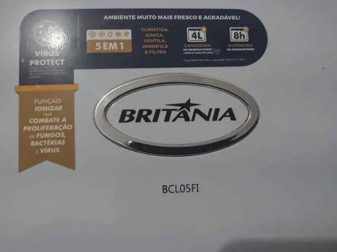 Climatizador de ar Britânia - Em excelente estado de conservação. Compacta e útil.