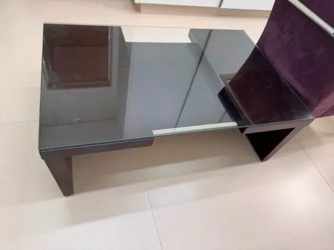 Mesa de Centro 1,10 x 0,70 m com Vidro Temperado