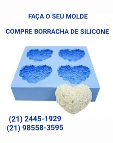 Borracha de Silicone Azul com catalisador para confecção de moldes / formas