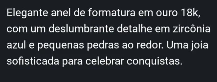 Vendo Anel de formatura em ouro 18k! Valor 850