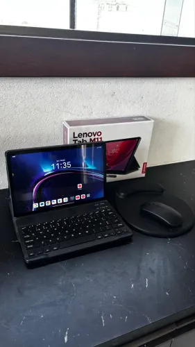 Tablet Lenovo Tab M11 + Caneta + Capa + Teclado e Mouse Bluetooth + suporte Mause