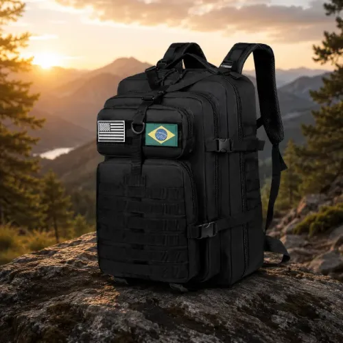 Mochila Tática 50L Impermeável Reforçada - Ideal para Trilha, Camping e Operacional