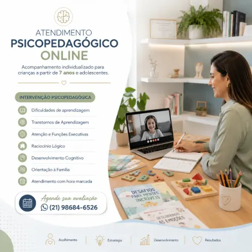 Atendimento ONLINE Psicopedagógico