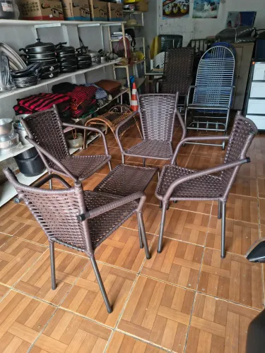 Jogo para terraço em fibra sintética
