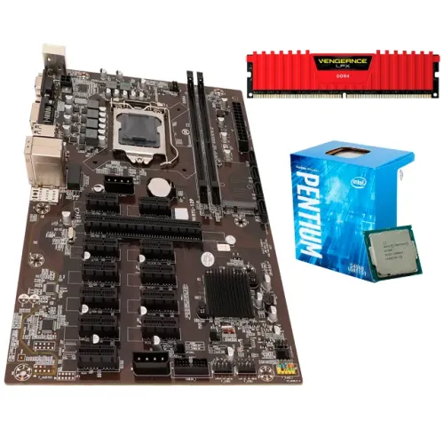 Placa-mãe B250 Mineração Criptomoedas B250 Btc 1151 Completa