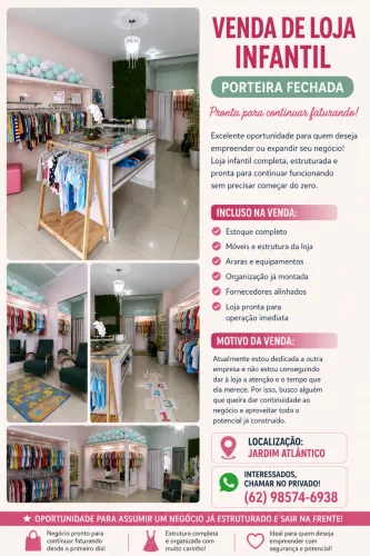 Venda de loja infantil porteira fechada - aceita carro ou moto 