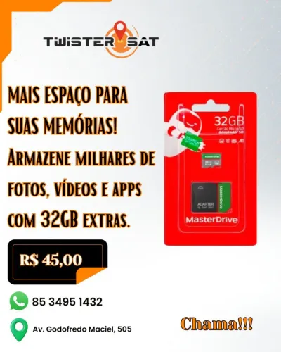 Cartão de Memória 32gb e 64gb