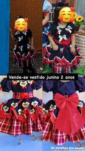 Vestido junino 2 anos 