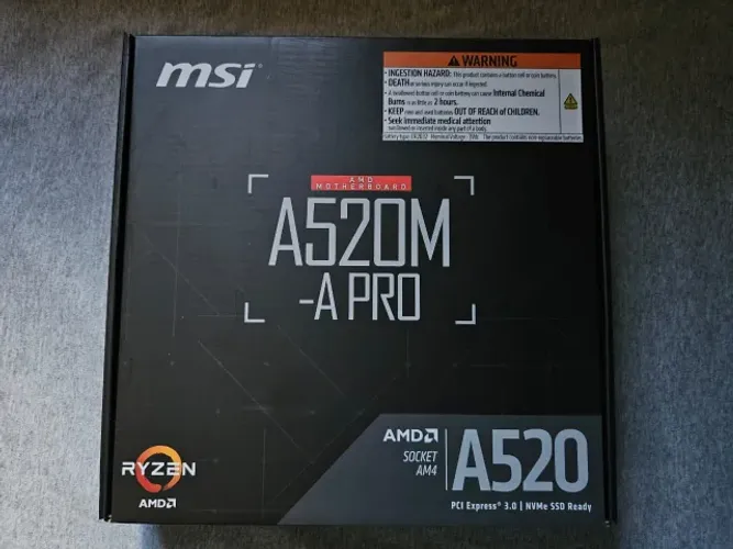 Placa Mãe AM4 MSI A520 Lacrada Garantia 3 Anos e Nota Fiscal AMD RYZEN