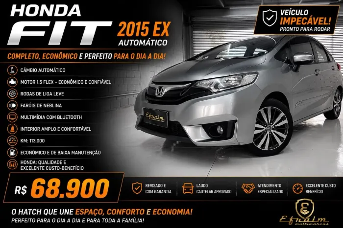 Honda Fit Ex/s/ex 1.5 Flex/flexone 16V 5P Aut. 2015