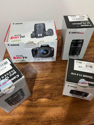 Camera Canon t6 Kit + lentes