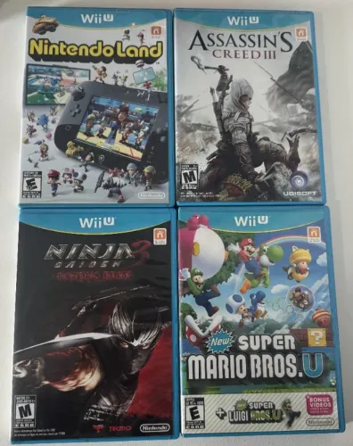 Wiiu Lote coleção jogo wii u Nintendo original Creed mario luigi land ninja gaiden Razor's