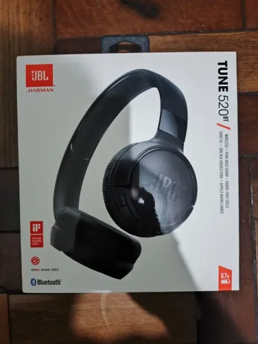 Fone de Ouvido Bluetooth JBL Tune 520BT Preto - Original com Som Pure Bass