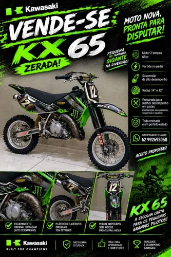 Kx 65 a venda zerada, troco em moto do meu interesse