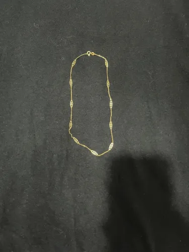 Gargantilha feminina 16cm, ouro 18k 2,6G