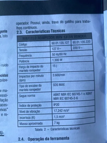 Vendo martelete vonder 