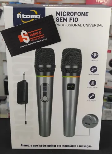 Microfone duplo sem fio - Store World