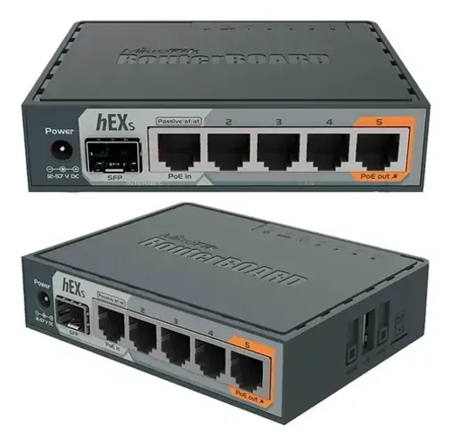 Roteador MikroTik RB760iGS hEX S - Gigabit + Porta SFP