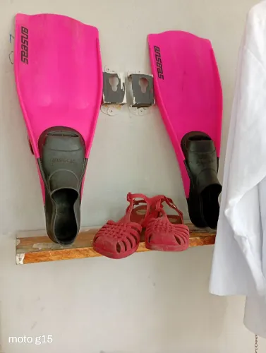 vendo Pé de Pato e patinete por 50 reais cada