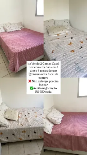 Cama Casal Box c/ colchão 