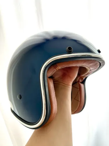 Capacete Urban Azul Flake + Viseira Bolha