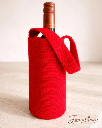 Porta Vinho Em Crochê