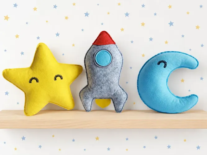 Astronauta lua estrela kit decorativo quarto de bebê