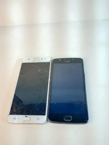 Lote 2 Celulares Antigos Sucata Pecas Samsung J5 Moto C