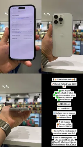 iPhone 16 pro Max branco 